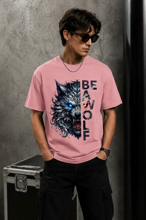 Alpha Wolf Printed Cotton T-Shirt