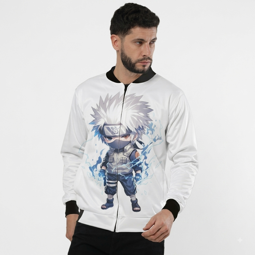Anime Bomber Jacket – Premium Printed Fleece