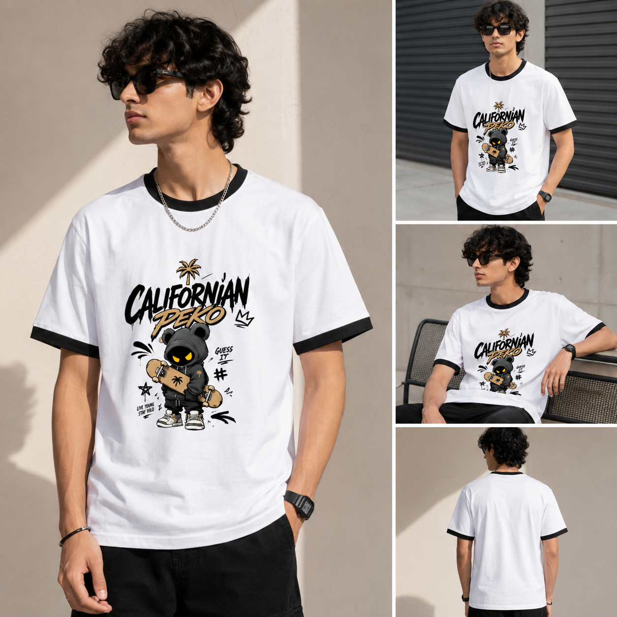 California Peko Graphic Ringer T-Shirt