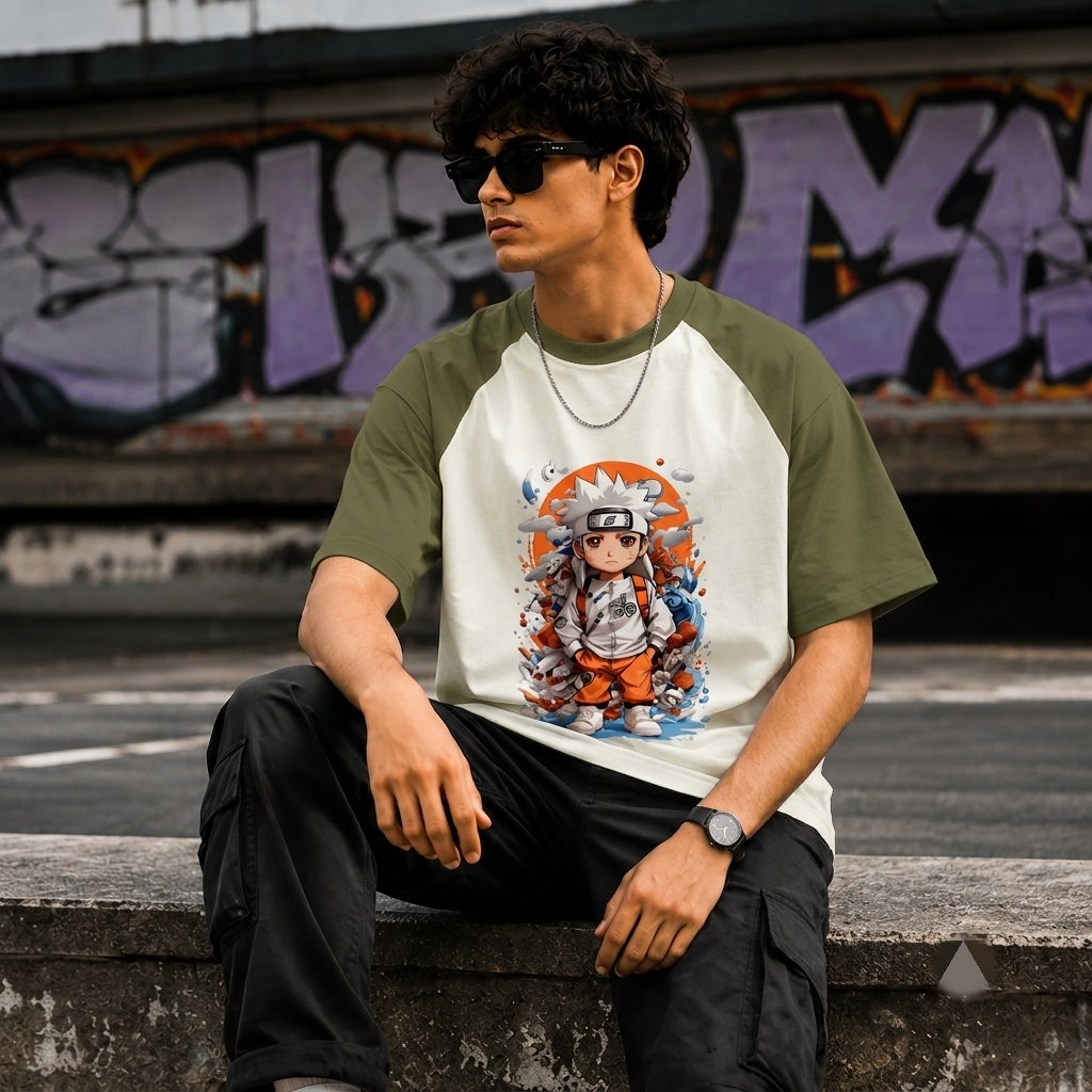 Naruto Chibi Graphic Oversized T-Shirt