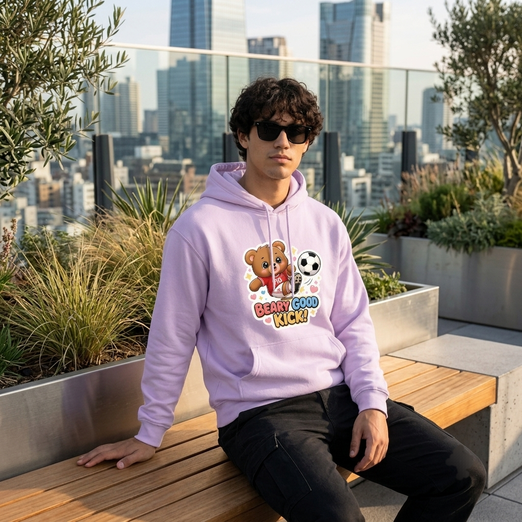 Beary Good Kick Oversized Hoodie