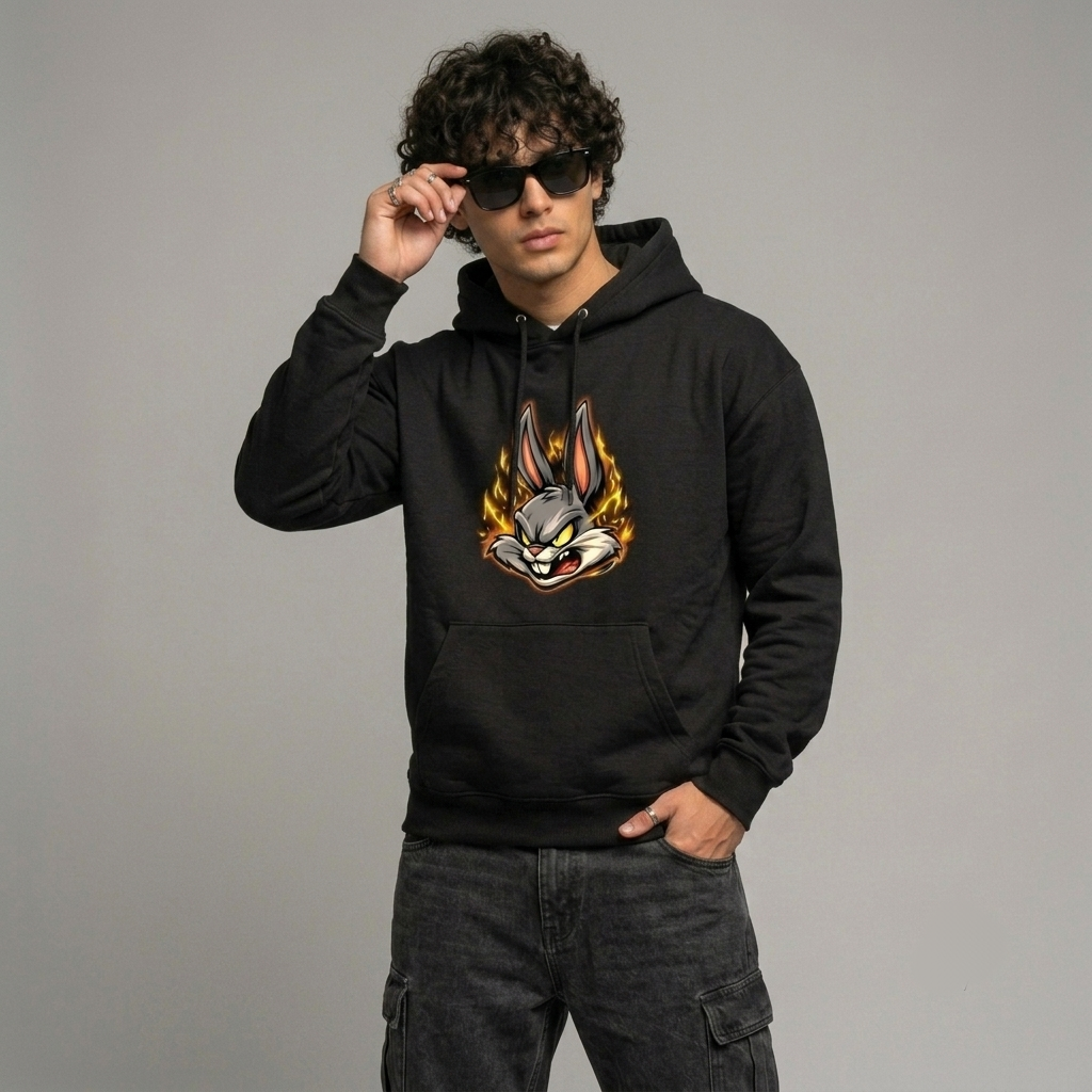 Inferno Bunny Oversized Hoodie