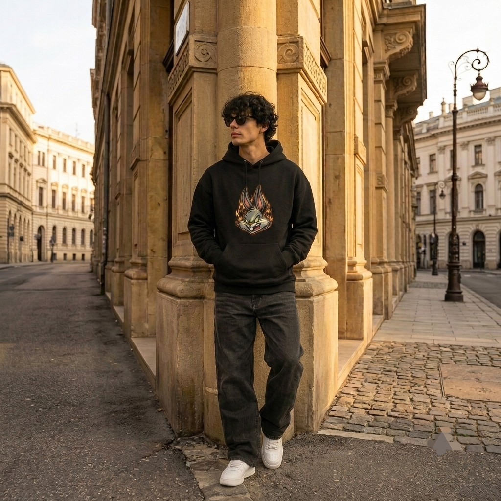 Inferno Bunny Oversized Hoodie
