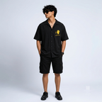 Premium Black Oversized Cotton Shirt – 240 GSM