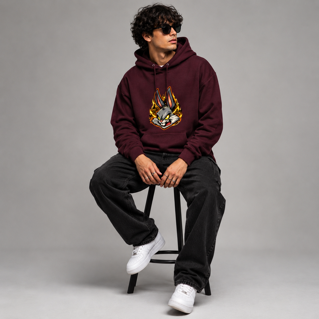 Inferno Bunny Oversized Hoodie