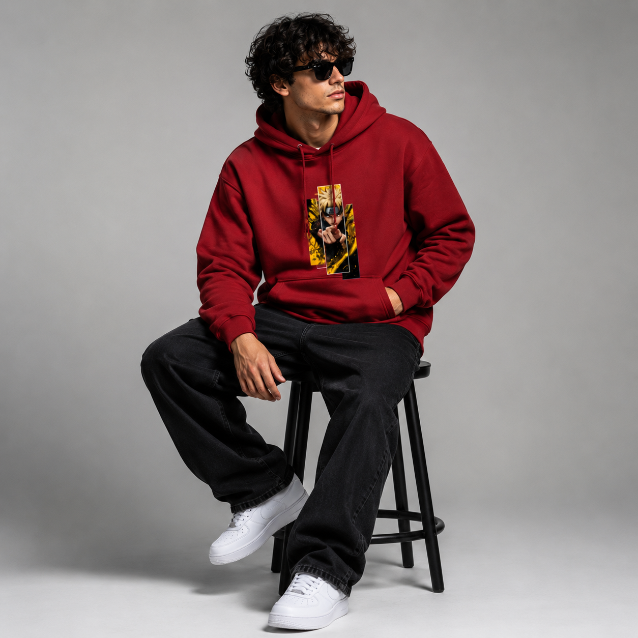 Naruto Anime Graphic Oversized Hoodie