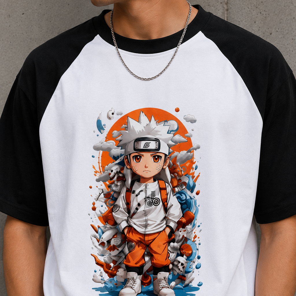 Naruto Chibi Graphic Oversized T-Shirt