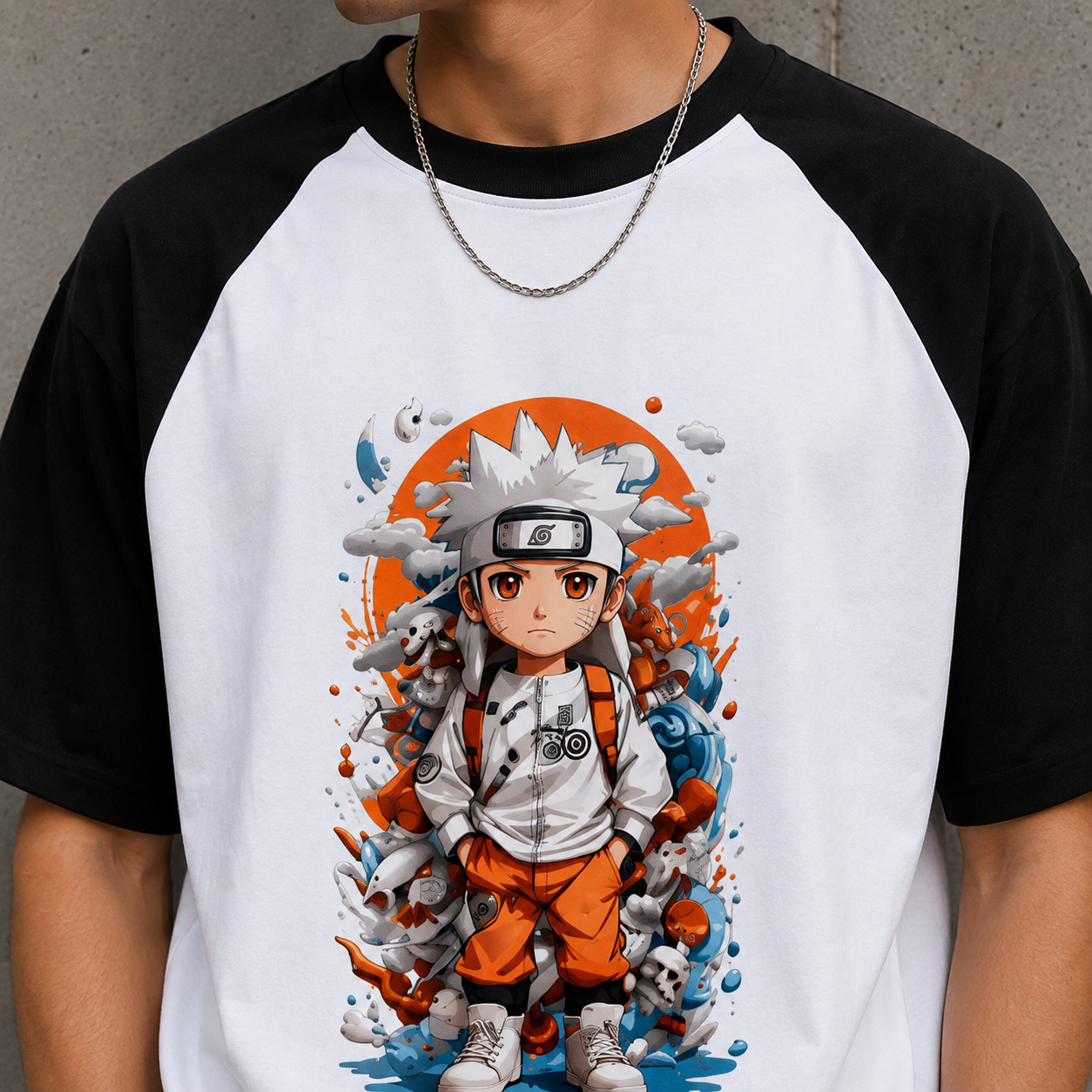 Naruto Chibi Graphic Oversized T-Shirt