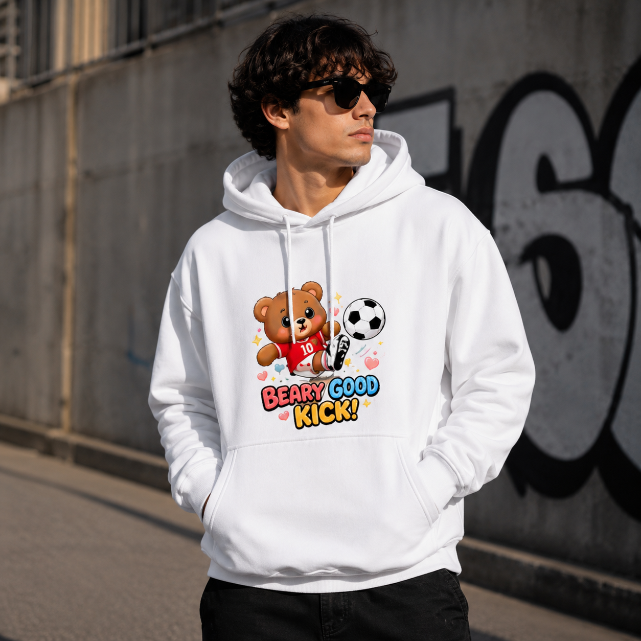 Beary Good Kick Oversized Hoodie