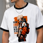 Limit Yourself Anime Graphic  Ringer T-Shirt
