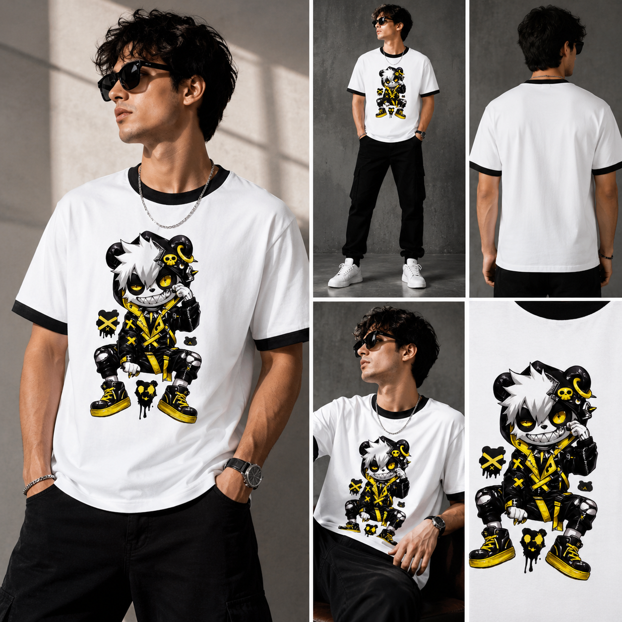 Panda Streetwear  Ringer T-Shirt