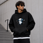 Cute Panda Music Oversized Hoodie