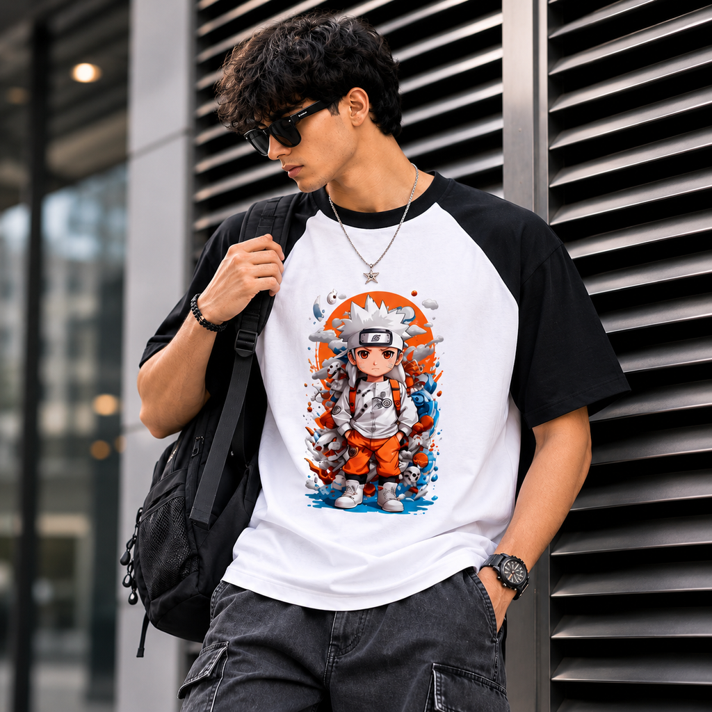 Naruto Chibi Graphic Oversized T-Shirt