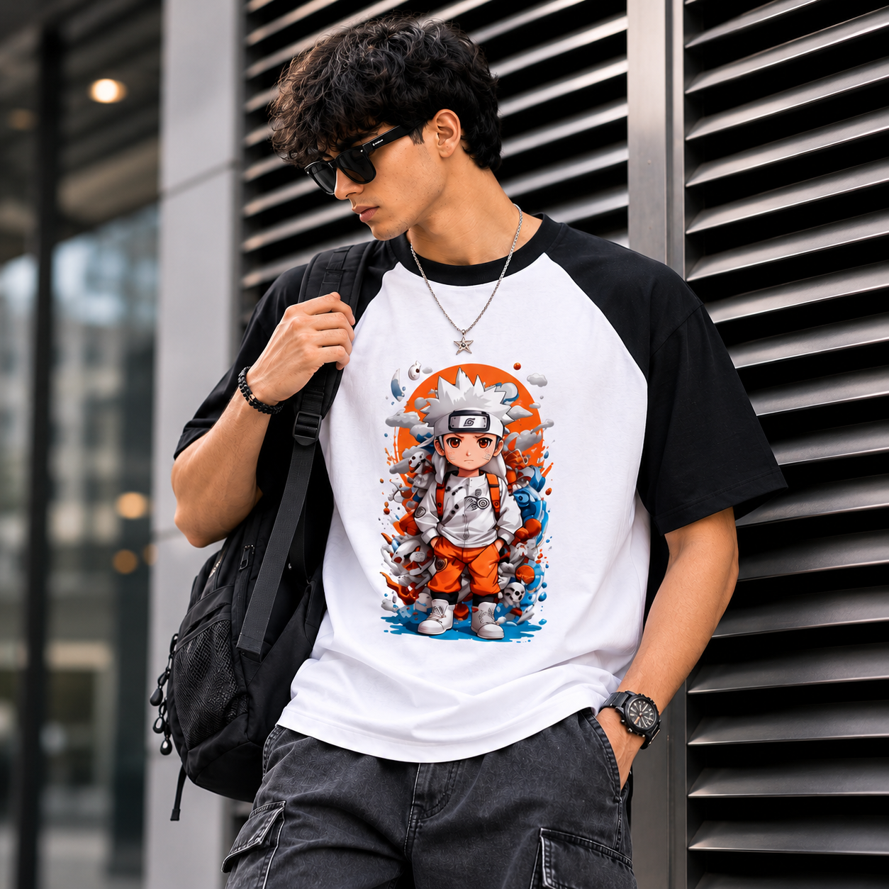 Naruto Chibi Graphic Oversized T-Shirt