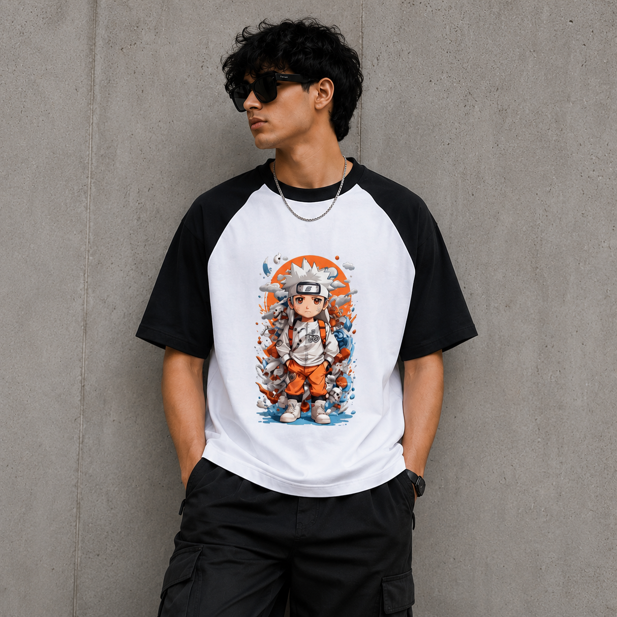 Naruto Chibi Graphic Oversized T-Shirt