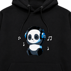 Cute Panda Music Oversized Hoodie