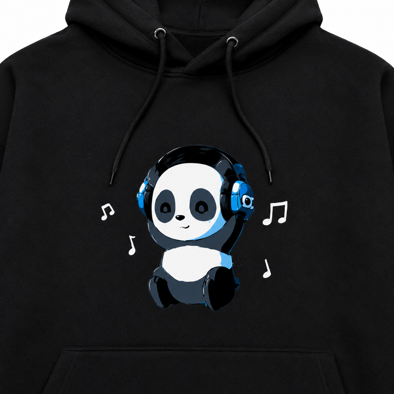 Cute Panda Music Oversized Hoodie