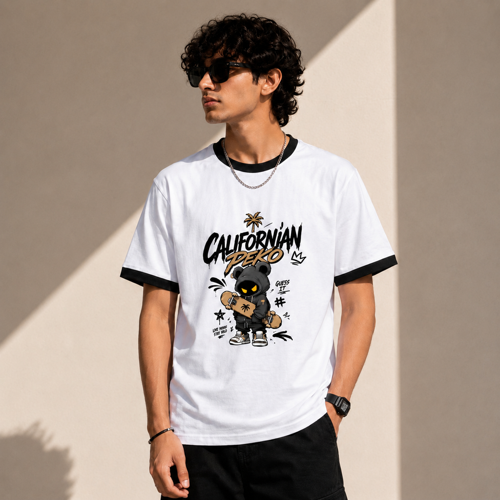 California Peko Graphic Ringer T-Shirt