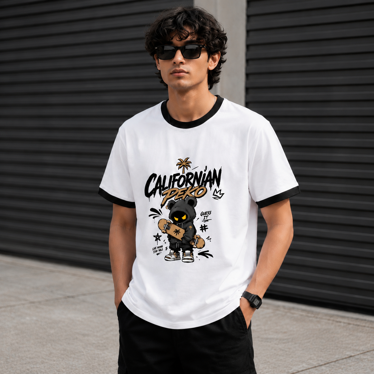 California Peko Graphic Ringer T-Shirt