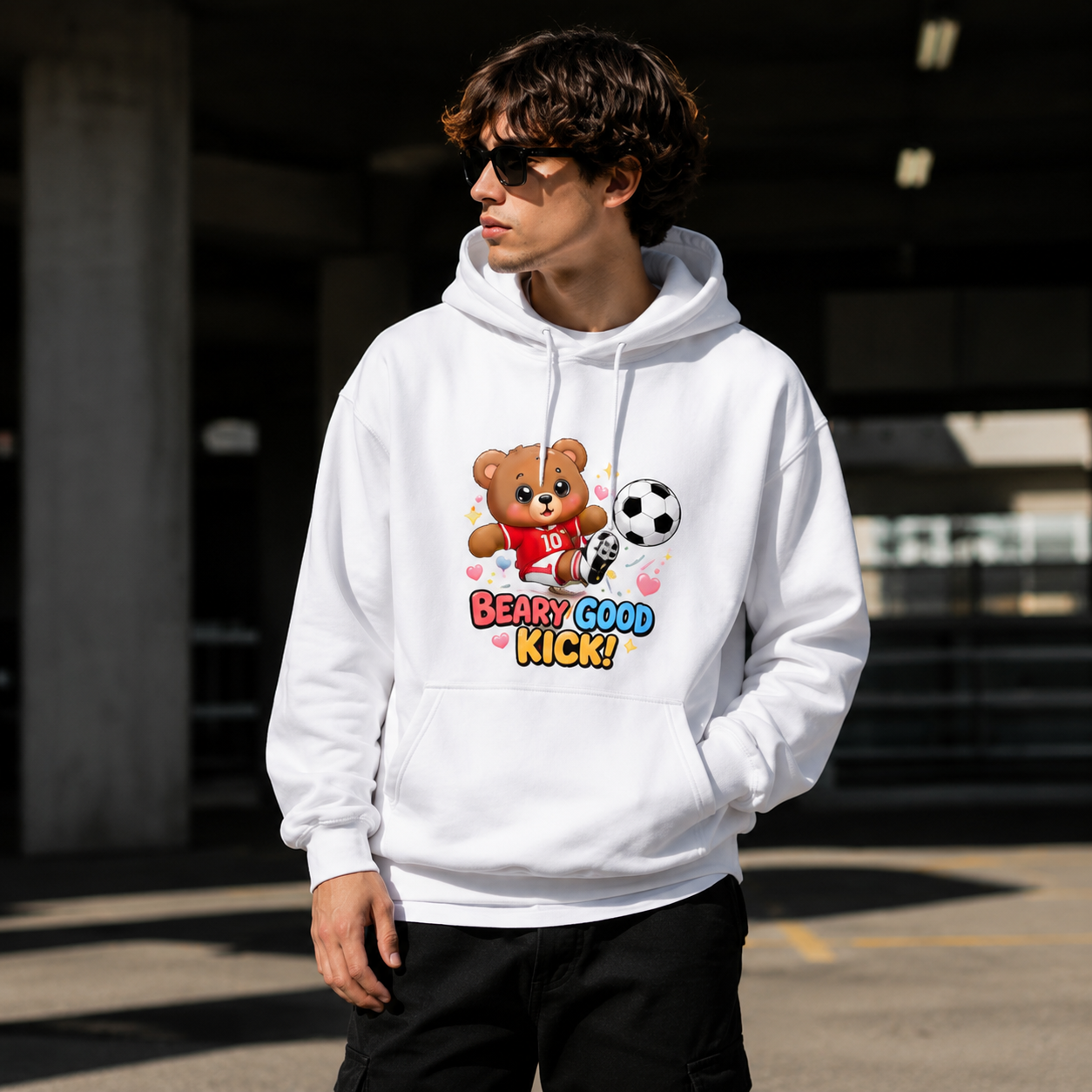Beary Good Kick Oversized Hoodie