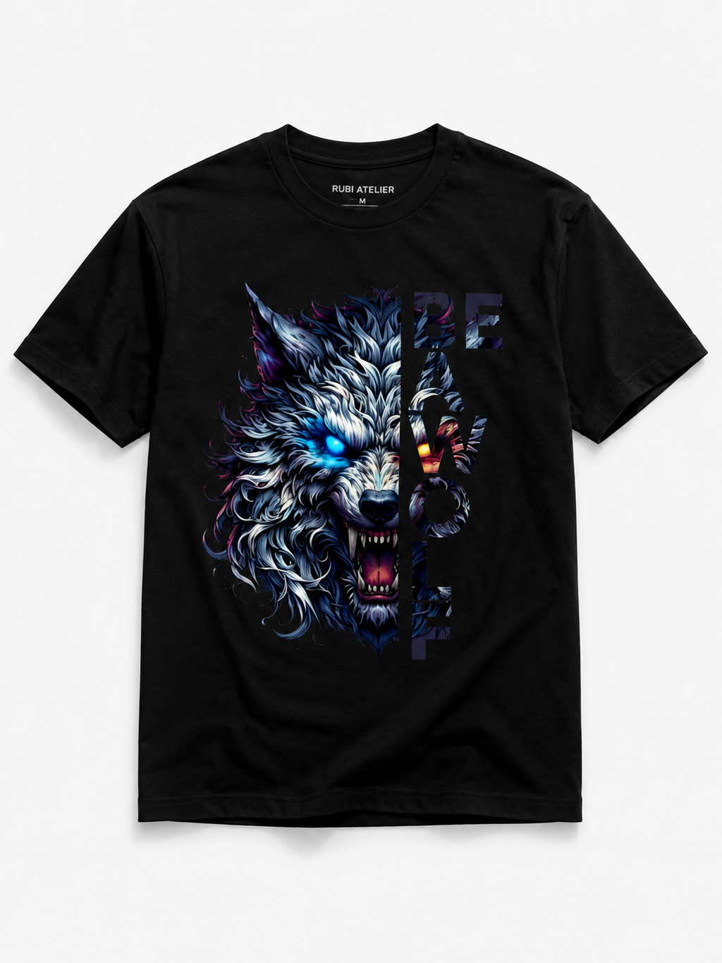 Alpha Wolf Printed Cotton T-Shirt