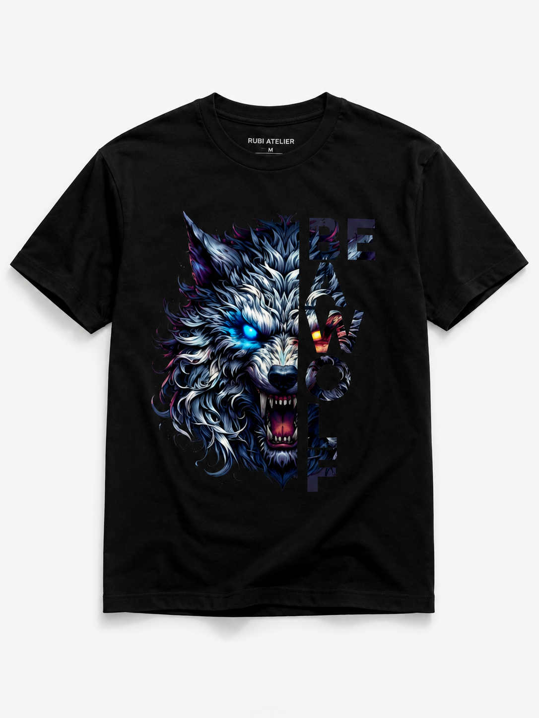 Alpha Wolf Printed Cotton T-Shirt
