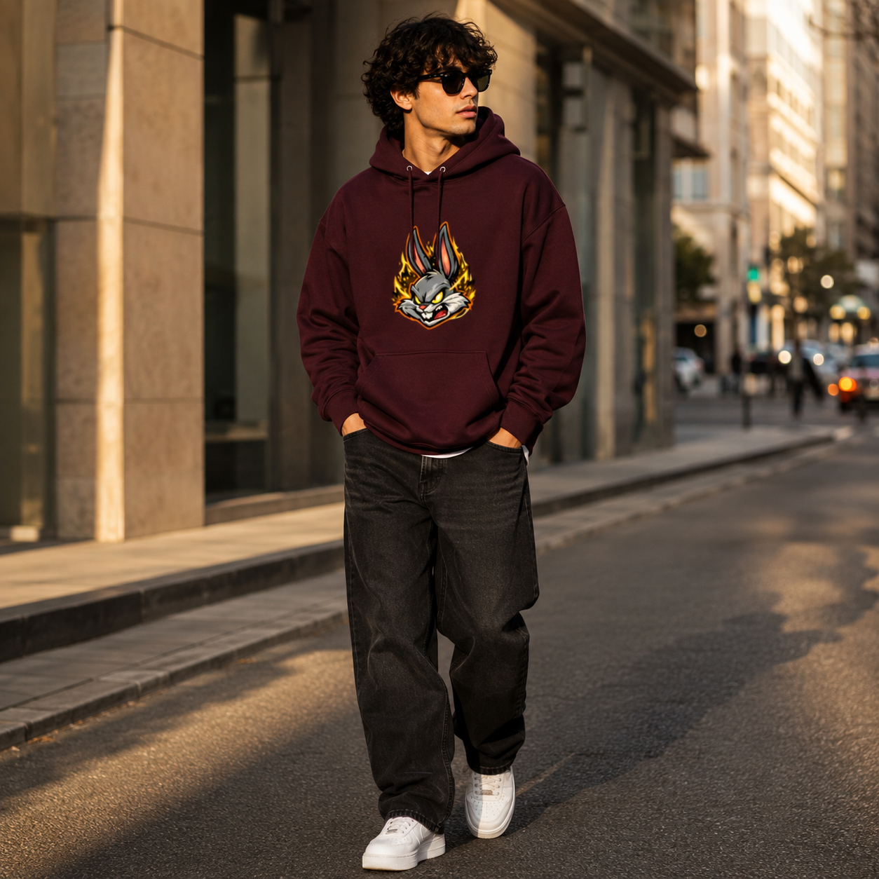 Inferno Bunny Oversized Hoodie