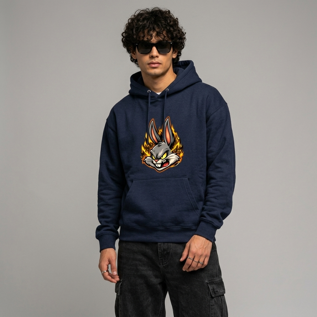 Inferno Bunny Oversized Hoodie