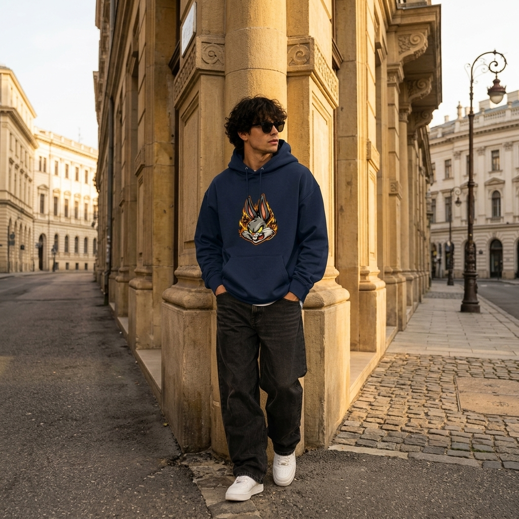 Inferno Bunny Oversized Hoodie