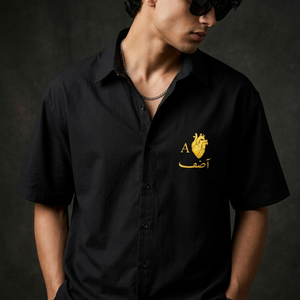 Ashif Signature- Oversized Cotton Shirt – 240 GSM