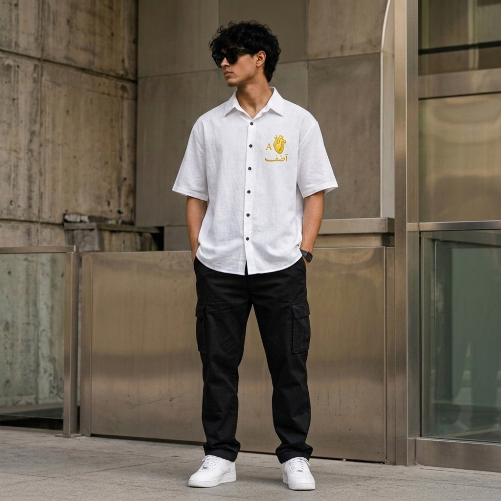 Ashif Signature- Oversized Cotton Shirt – 240 GSM