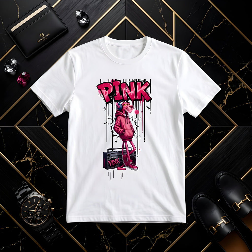 Pink Panther Graphic Cotton T-Shirt